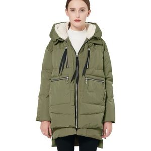 Orolay Women's Green Thickened Down Winter Jacket